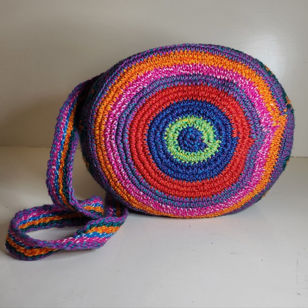 Macrame Style Flower Bucket Backpack - image 2